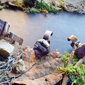 Raw Amethyst Handmade Copper Adjustable Ring Witchy & Rustic image 4