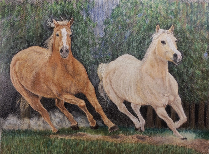 Horse Note Card Note Card Blank Equine Note Card Horse Lover Note Card Running Horse Note Card Gift for Horse Lover,