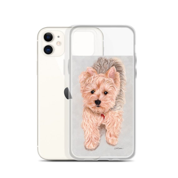 Yorkie on iPhone Case Etsy