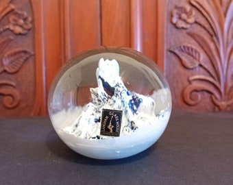 Vintage Paperweight - Langham Glass Arctic Ice Mountain Style