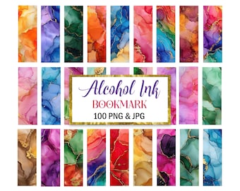 Alcoholinkt bladwijzer PNG, bladwijzersublimatie, kleurrijk, digitale download