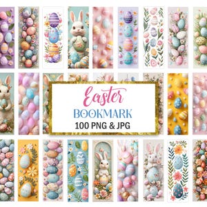 Ostern Lesezeichen PNG, Lesezeichen Sublimation, Frühling, digitaler Download