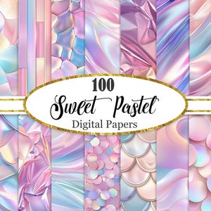 Süßes Pastell Digitales Papier, Pastell Hintergrund Bundle, Marmor, Pastell Textur, Scrapbook Papier, Digital Download