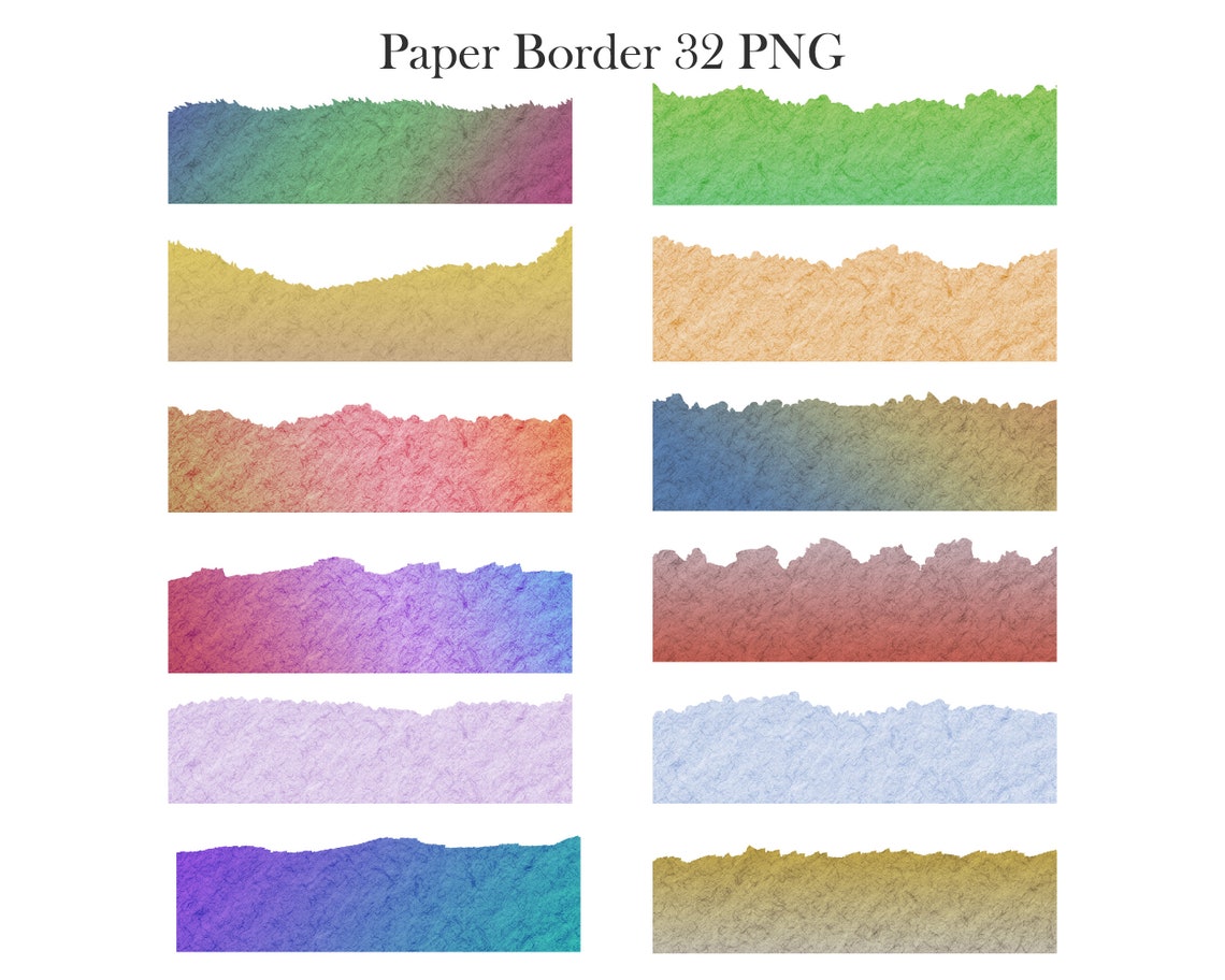 Sad Border Paper Paper Border Clipart, Torn Paper PNG, Scrapbooks, Junk Journal ...