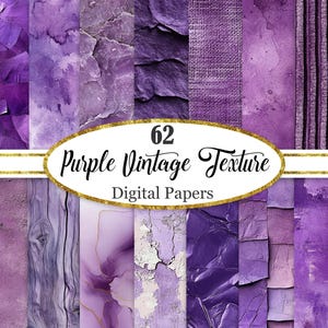 Purple Texture Digital Paper, Vintage Background, Scrapbook Papers