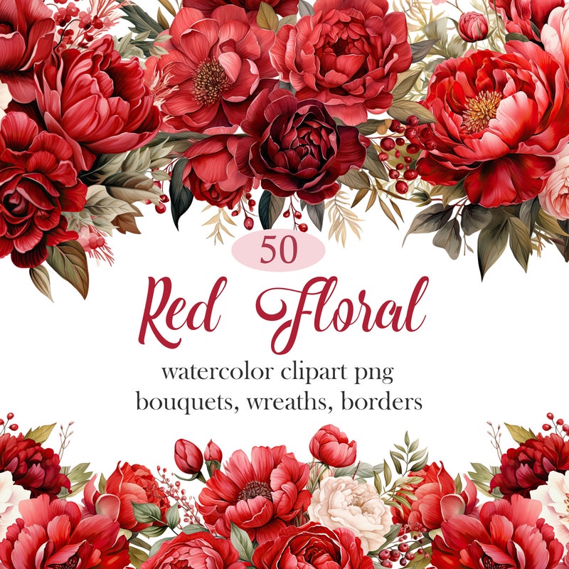 Red Flowers Clipart Etsy UK red-flowers-clipart-etsy-uk