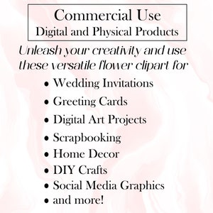 Blomma Clipart Bundle, Akvarell Blommig Clipart, Blomma PNG Bundle, Sublimering, Blombukett, Krans, Digital Nedladdning bild 7