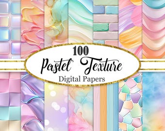 Digitaal papier pastel, Bundel pastelkleurige achtergrond, Pasteltextuur, Plakboekpapier, Digitale download