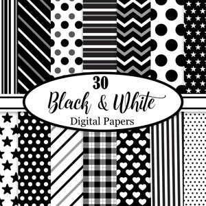 Schwarz und weiß Digital Papier, schwarzer Hintergrund, Textur, Scrapbook Papier, digitaler Download