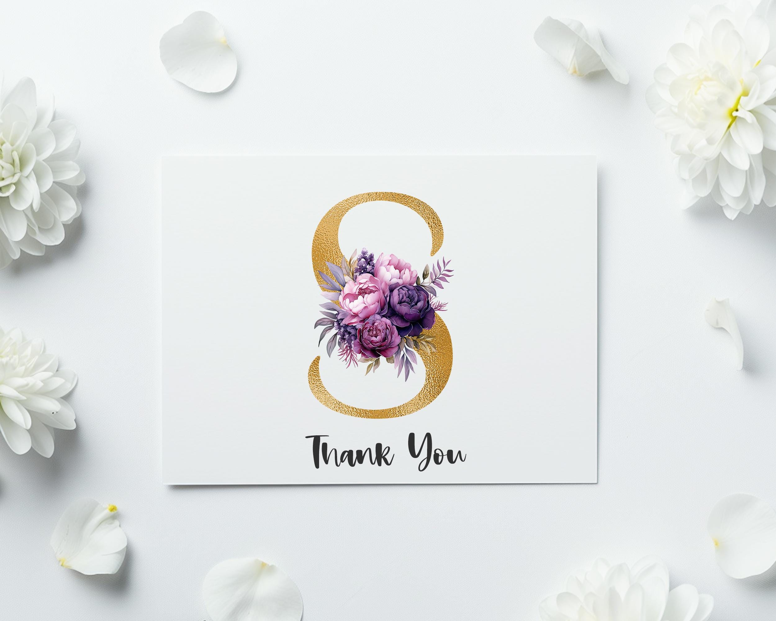 Purple Floral Alphabet PNG, Flower Alphabet Clipart, Gold Letters ...