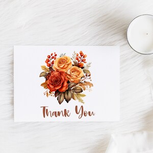 Autumn Rose PNG, Fall Flower Clipart Bundle, Watercolor Fall Rose ...