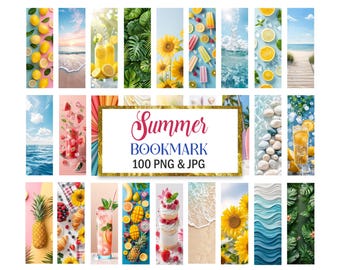 Summer Bookmark PNG, Bookmark Sublimation, Digital Download