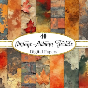 Höst digitalt papper, vintage bakgrund, scrapbookingpapper