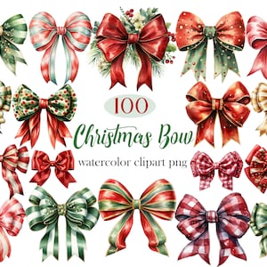 Weihnachten Schleife PNG, Aquarell Weihnachten Band Clipart, rote Schleife Clipart, Band PNG, Weihnachtsverzierung, digitaler Download