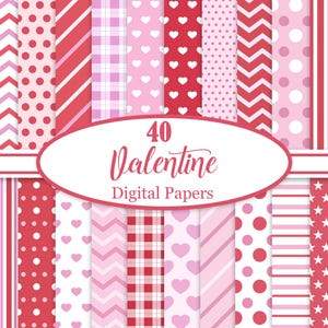 Valentine Digital Paper, Valentine Background, Scrapbook Paper, Texture, Digital Download