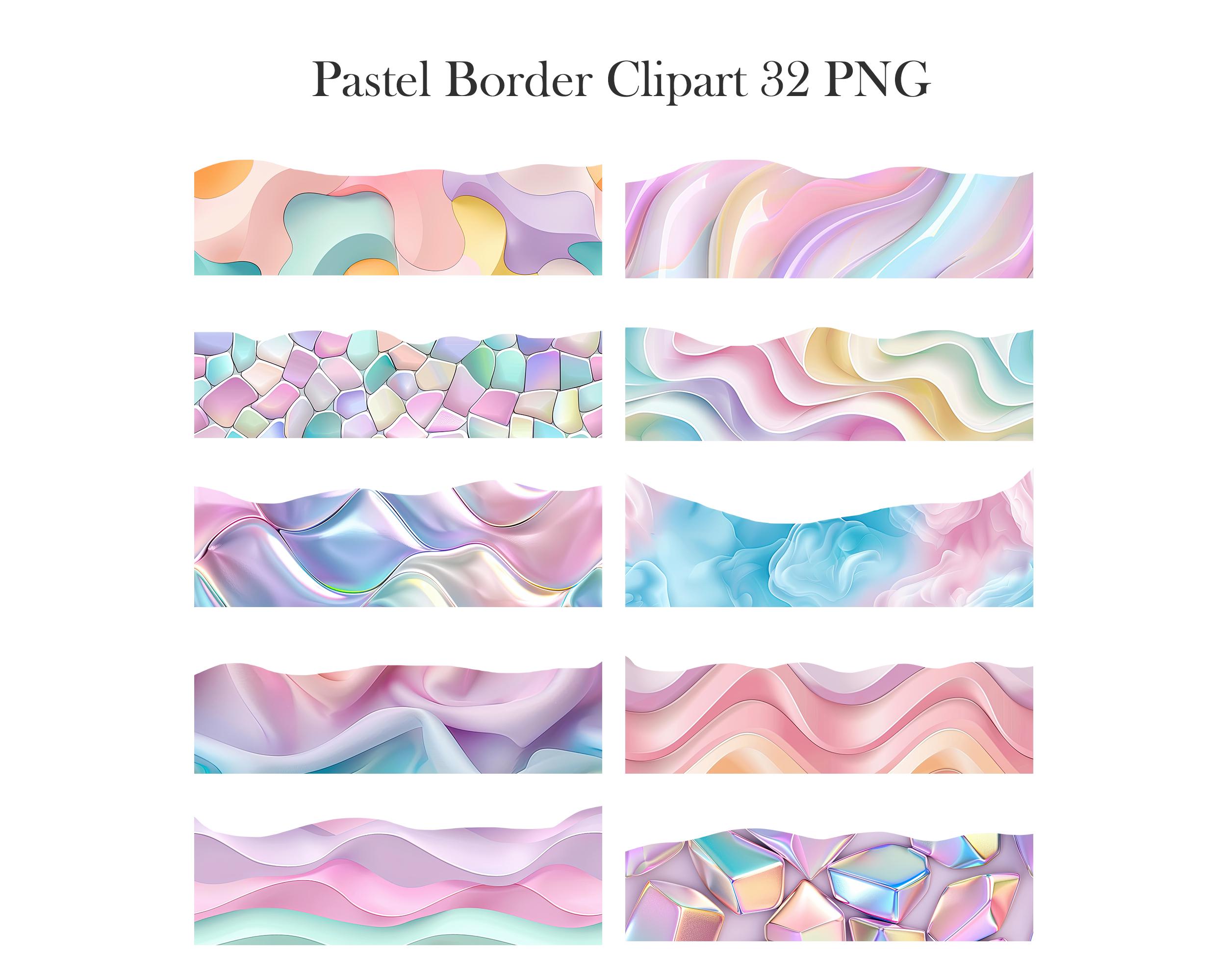 Pastel Pacifier Border Pastel Border Clipart, Pastel Texture Borders PNG, Scrapbook, Digital ...