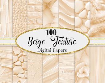 Beiges Digitales Papier, Beige Hintergrund Bundle, Beige Textur, Scrapbook Papier, Digital Download