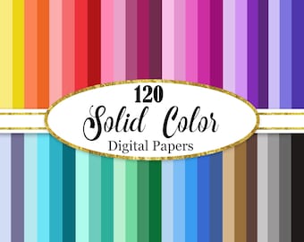 Digitaal papier in effen kleur, kleurrijke achtergrondbundel, plakboekpapier, digitale download