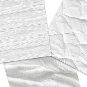 White Digital Paper, White Background Bundle, White Texture, Scrapbook ...