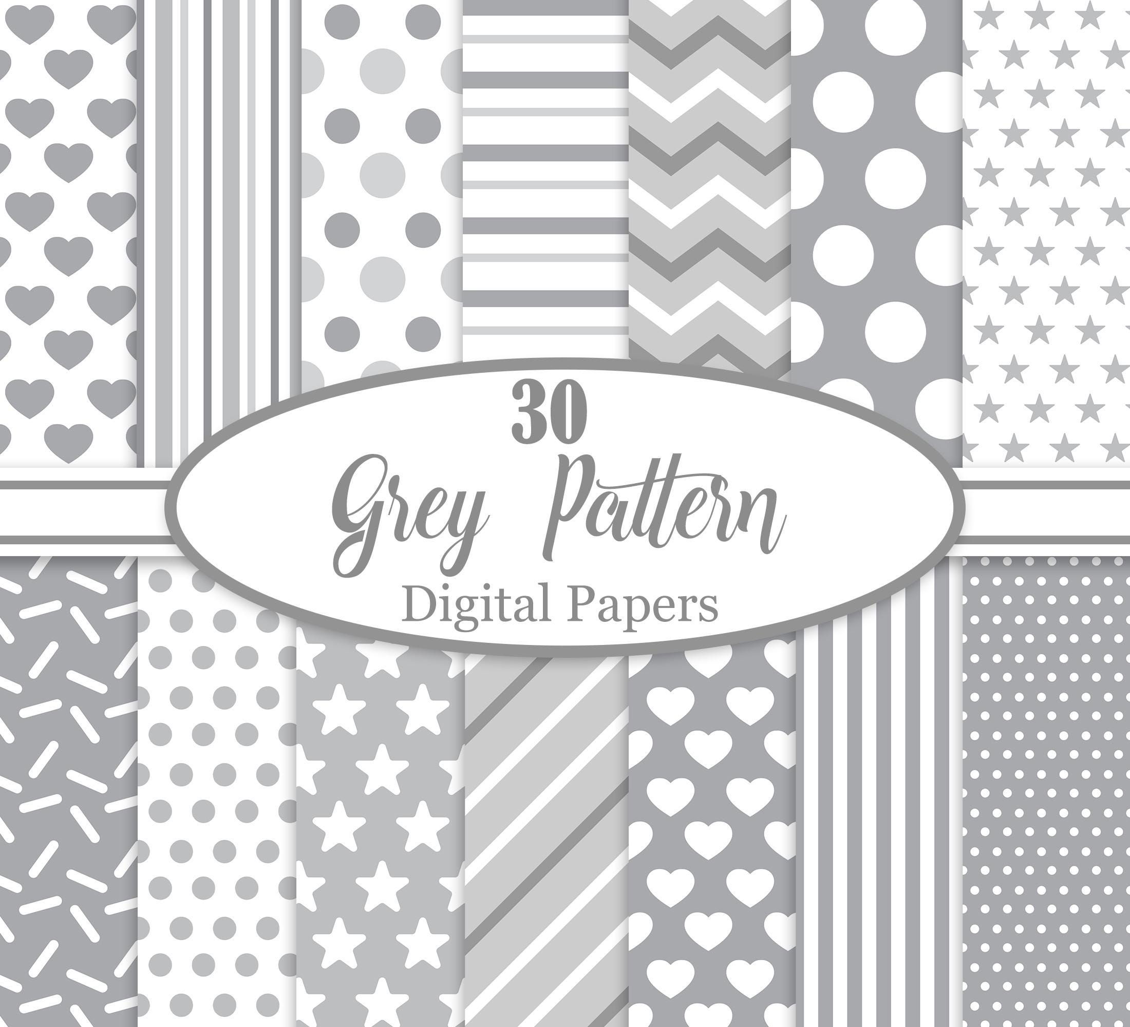 Grey Pattern Digital Paper Grey Digital Paper, Grey Background, Grey Texture, Scrapbook Paper ...