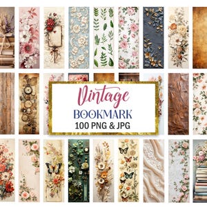 Vintage Bookmark PNG, Bookmark Sublimation, Digital Download