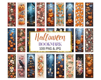 Marcador de Halloween PNG, Marcador de Halloween por sublimación, Descarga digital