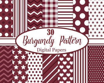 Bordeauxrood digitaal papier, bordeauxrode achtergrond, plakboekpapier, textuur, digitale download