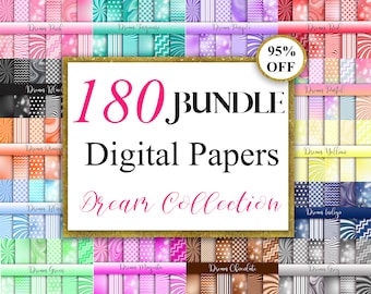 Rainbow Digital Paper Pack, Colorful Background Bundle, Scrapbooking Paper, Digital Download
