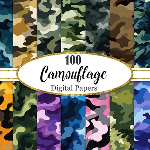 Camouflage Digital Paper, Camouflage Background Bundle, Texture, Scrapbook Paper, Digital Download