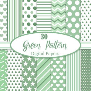 Green Digital Paper, Green Background, Scrapbook Paper, Green Texture, Digital Download