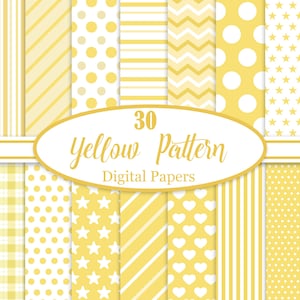Yellow Digital Paper, Yellow Background, Scrapbook Paper, Yellow Texture, Digital Download