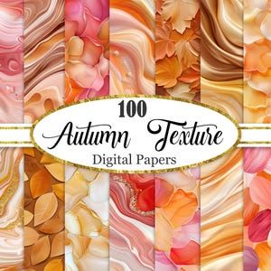 Autumn Digital Paper, Autumn Background Bundle, Texture, Scrapbook Paper, Digital Download
