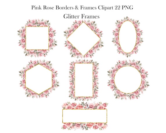 Lindos Bordes De Página De Color Rosa Bordes Decorativos De Colores