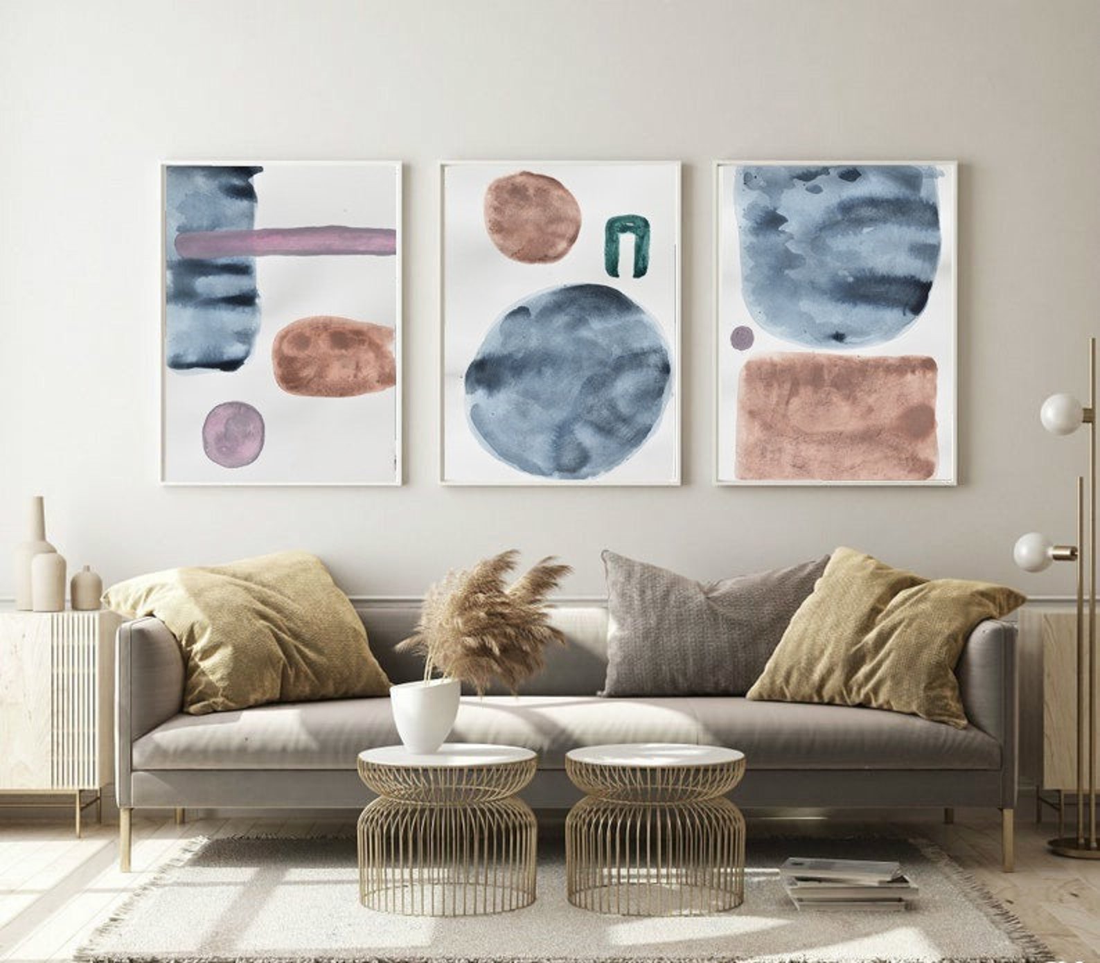 Above Bed Set Of 3 Printable WALL ART ABSTRACT Print Download Etsy