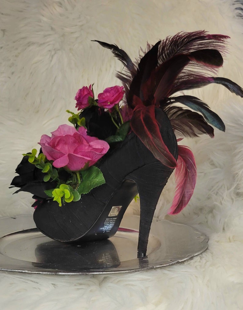 Decorative Floral High Heel Arrangement, Shoe Centerpiece, High Heel ...