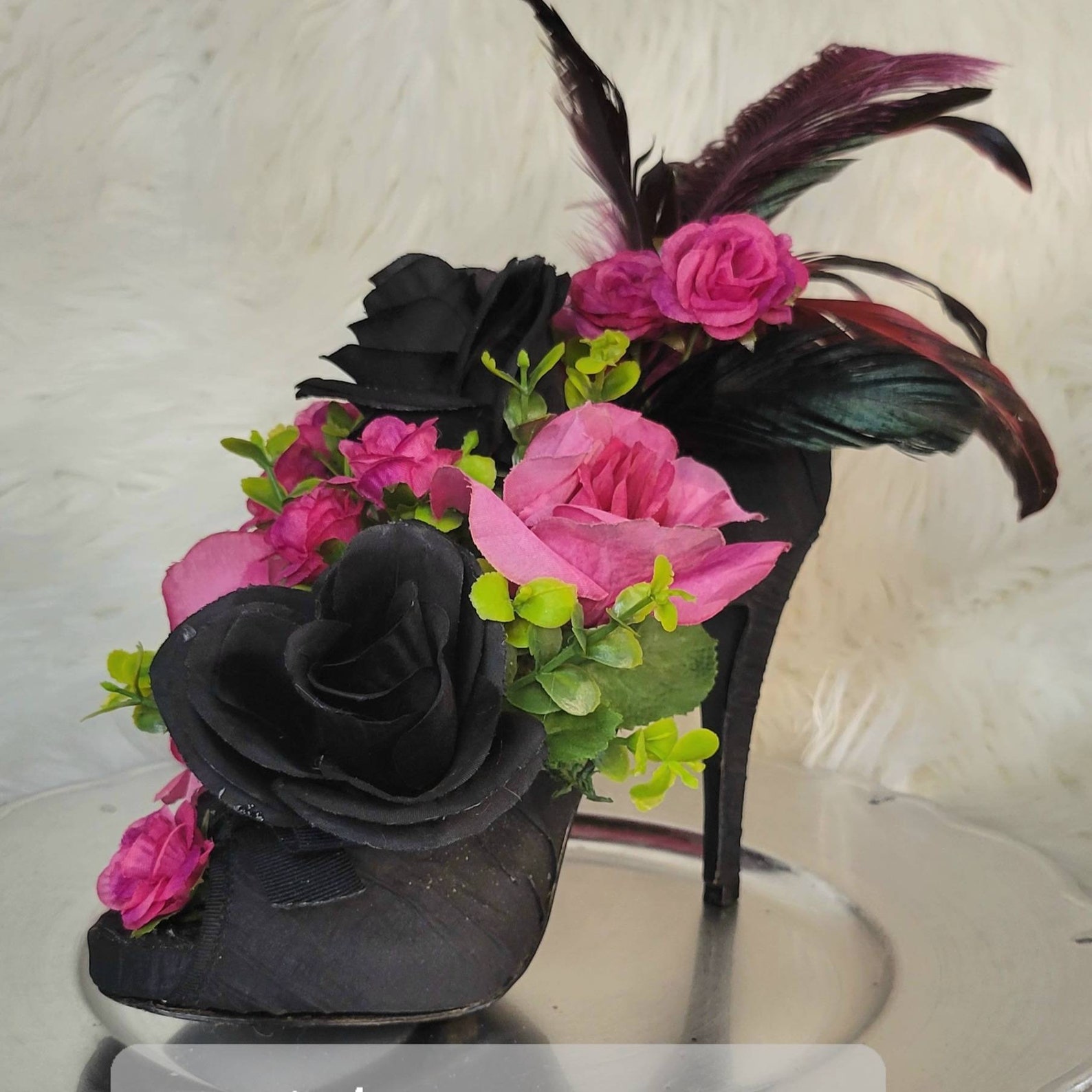 Decorative Floral High Heel Arrangement, Shoe Centerpiece, High Heel ...