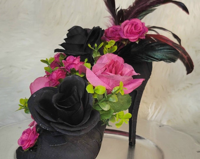 Decorative Floral High Heel Arrangement, Shoe Centerpiece, High Heel ...