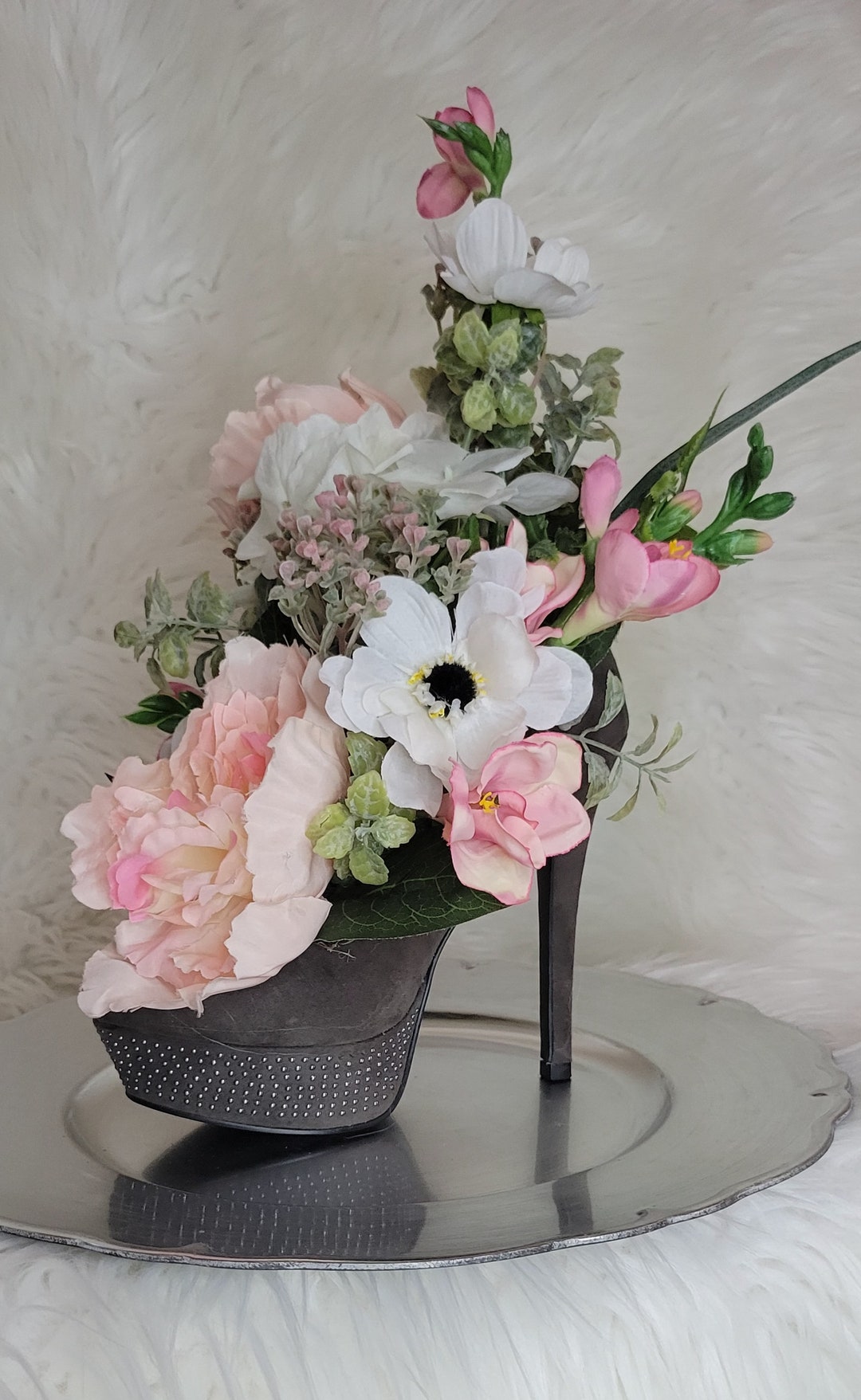 Pretty High Heel Vase, Centerpiece, Shoe Bouquet, Unique Floral Gift ...