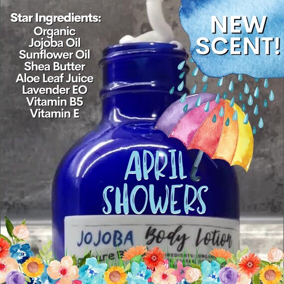 JOJOBA BODY LOTION / Organic Jojoba Oil / Available in Blue Glass Bottle or Refill