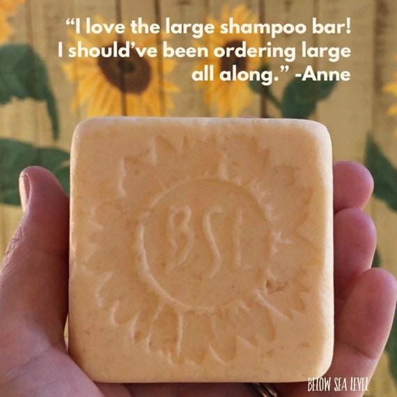 GIANT SHAMPOO BAR / Solid Shampoo Bar / pH Balanced Shampoo Bar / Organic Essential Oil Blends / Giant 5.5 Ounce Bar
