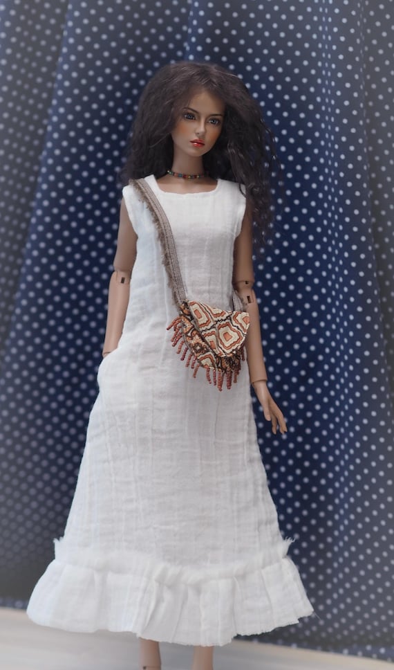 BJD FID Size White Summer Dress and a Boho Iplehouse