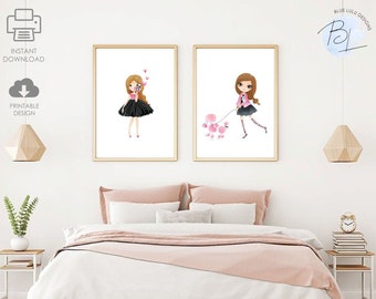 Sisters make the best friends nursery decor printable sisters wall art sister gift sister quote girls bedroom decor sister room playrooom