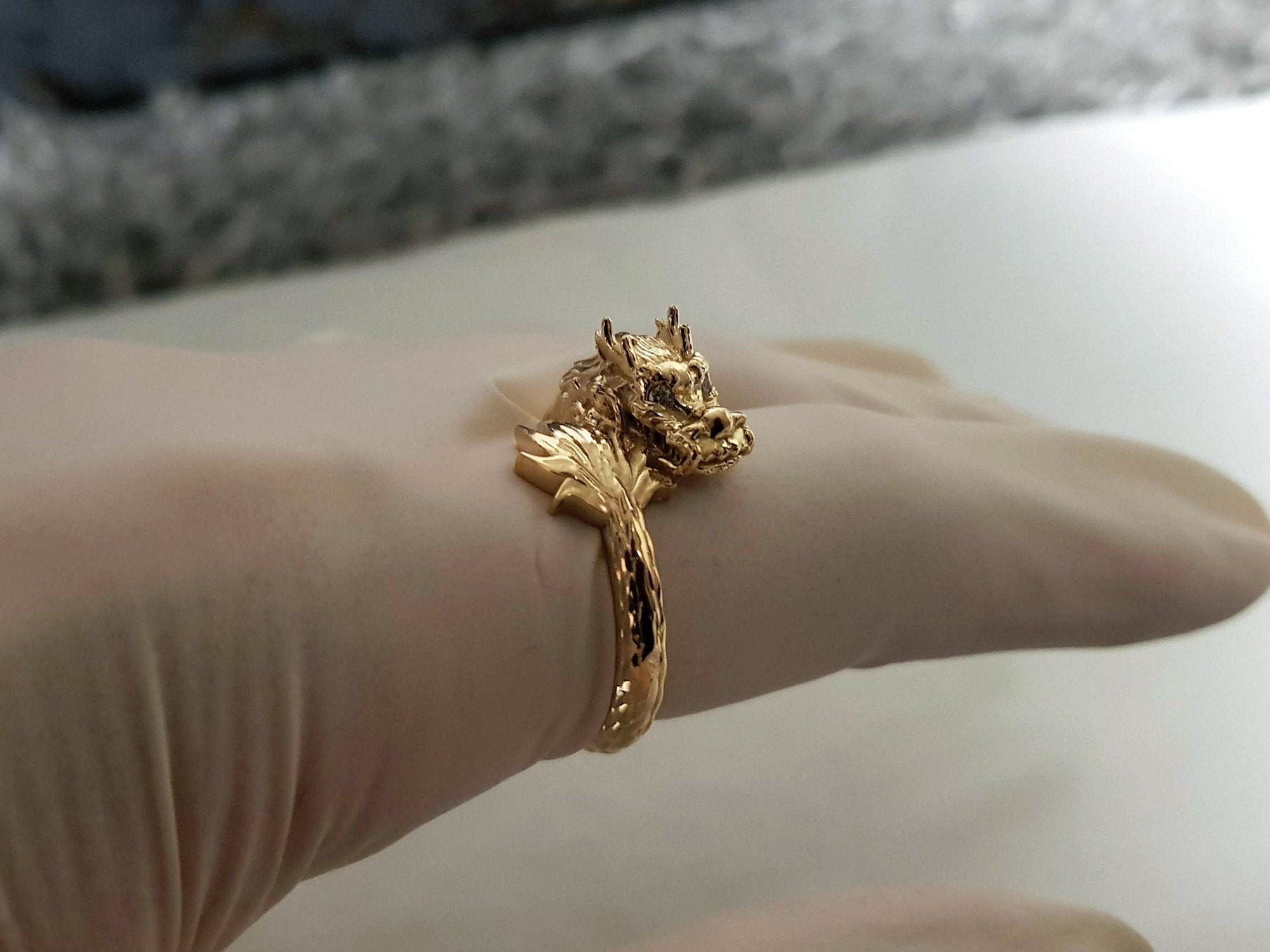 1PC Gold Universal Tide Dragon Tail Ring Adjustable Gold-Plated Twist Dragon  Scales Dragon Ring Dragon Year Dragon Tail Man And Woman Couple Ring |  SHEIN USA
