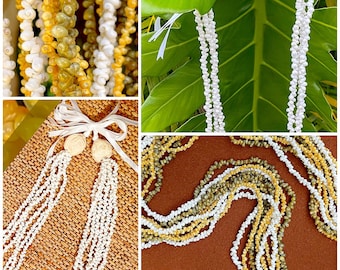 da Hawaiian Store Class of 2025 Mongo Sea Shell Lei Necklace (Choose Color and Size)