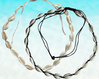 da Hawaiian Store Cowrie Shell Choker Necklace or 3 Piece Set (Choose Color)