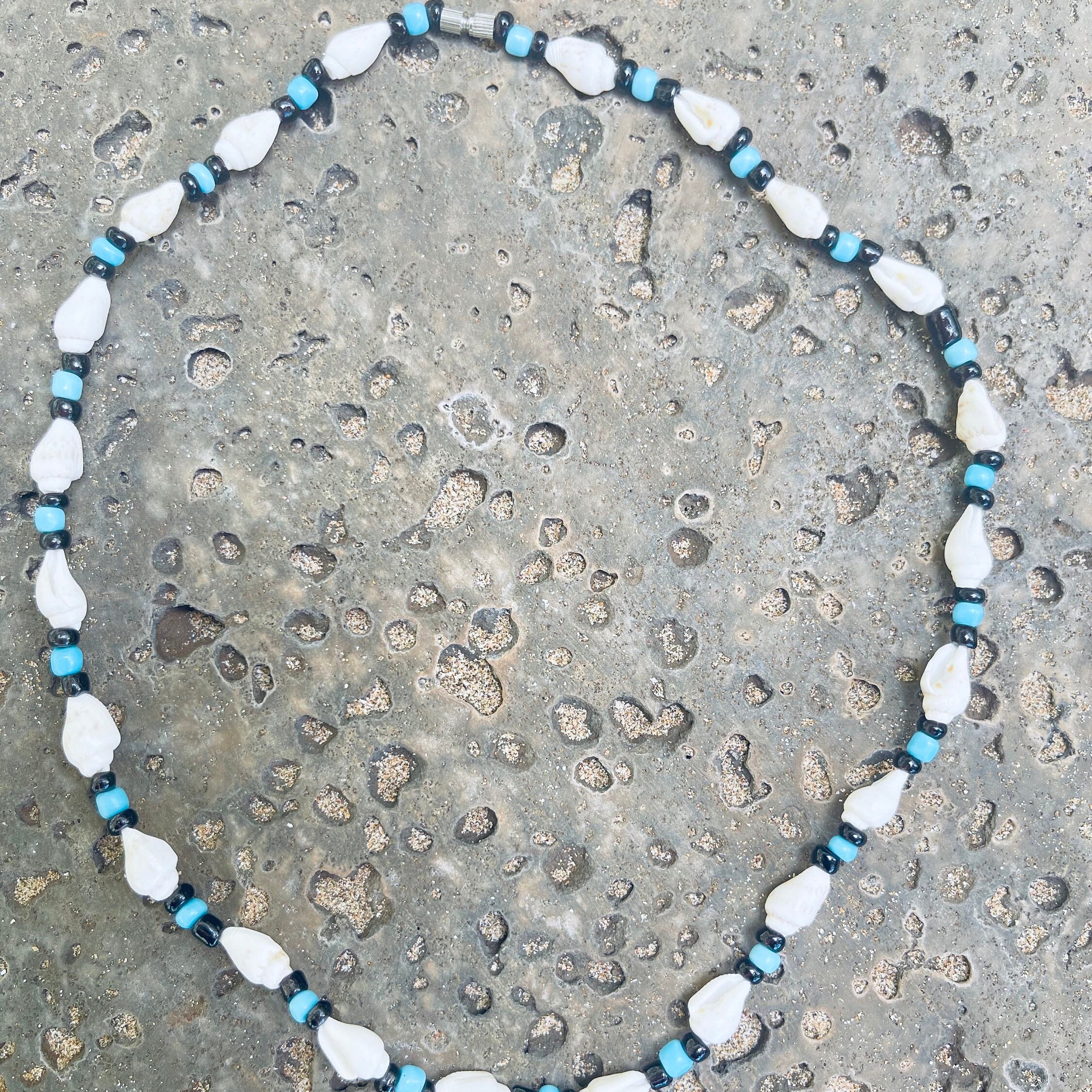 Collana conchiglia, lunga collana pendente, lunga collana boho, lunga collana in argento