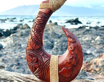 Hawaiian Store Handcarved Wooden Makau Fish Hook on Stand - Etsy Hawaiian Store Handcarved Wooden Makau Fish Hook on Stand - Etsy