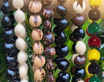 da Hawaiian Store Class of 2024 Kukui Nut Lei Necklace (Choose Color)
