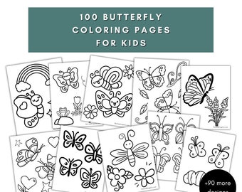 100 Butterfly Coloring Pages for Kids