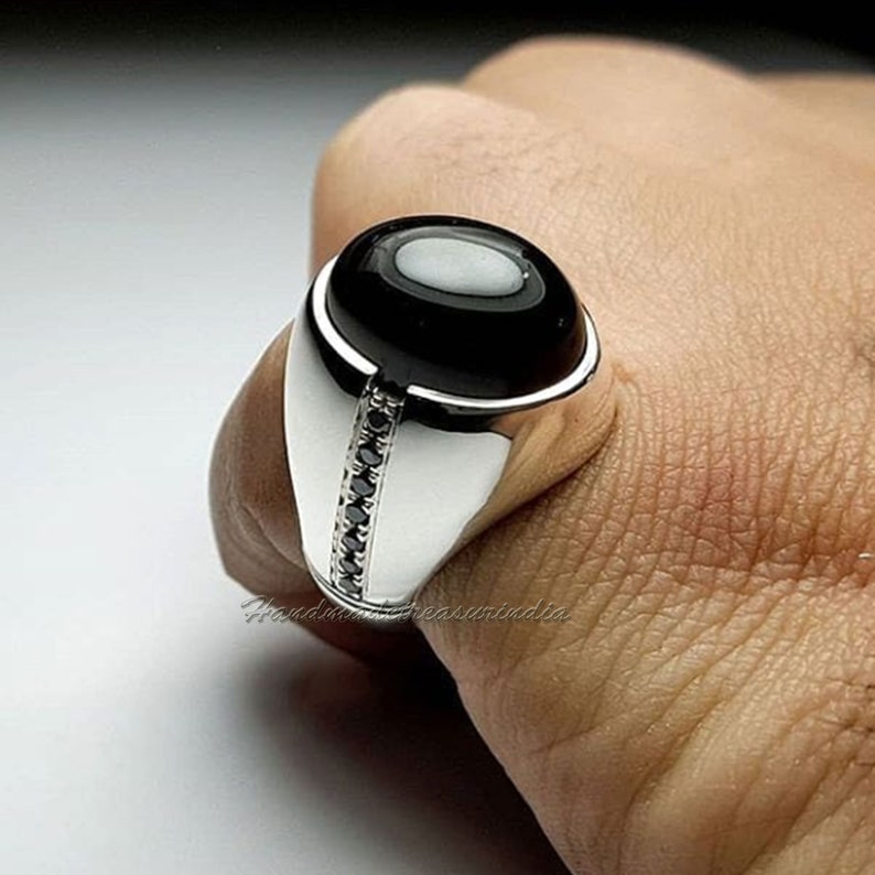 Mens Pinky Ring Handmade Signet Ring Gift Black Onyx Ring,Mens Onyx Ring Mens Signet Ring Unisex Onyx Signet Men Gemstone Ring Jewelry